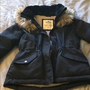 Hollister down parka - black sz M